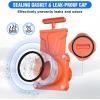 Nilight 90 Degree RV Tote Tank Adapter, Clear RV Sewer Hose Elbow Fitting with 4 Swivel Bayonet Prongs Leak-Proof Double Odor-Tight Sealing Ring for RV Camping Portable Waste Tank Sewer Hoses, Blue(RV Sewer Valve  Orange)