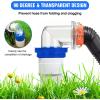 Nilight 90 Degree RV Tote Tank Adapter, Clear RV Sewer Hose Elbow Fitting with 4 Swivel Bayonet Prongs Leak-Proof Double Odor-Tight Sealing Ring for RV Camping Portable Waste Tank Sewer Hoses, Blue(90° RV Sewer Hose Fittings  Blue)