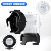Nilight 90 Degree RV Tote Tank Adapter, Clear RV Sewer Hose Elbow Fitting with 4 Swivel Bayonet Prongs Leak-Proof Double Odor-Tight Sealing Ring for RV Camping Portable Waste Tank Sewer Hoses, Blue(RV Tote Tank Adapter  Black)
