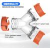 Nilight 90 Degree RV Tote Tank Adapter, Clear RV Sewer Hose Elbow Fitting with 4 Swivel Bayonet Prongs Leak-Proof Double Odor-Tight Sealing Ring for RV Camping Portable Waste Tank Sewer Hoses, Blue(Y Shape RV Wye Sewer Hose Fittings)