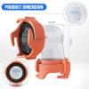 Nilight 90 Degree RV Tote Tank Adapter, Clear RV Sewer Hose Elbow Fitting with 4 Swivel Bayonet Prongs Leak-Proof Double Odor-Tight Sealing Ring for RV Camping Portable Waste Tank Sewer Hoses, Blue(RV Tote Tank Adapter  Orange)
