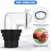 Nilight 90 Degree RV Tote Tank Adapter, Clear RV Sewer Hose Elbow Fitting with 4 Swivel Bayonet Prongs Leak-Proof Double Odor-Tight Sealing Ring for RV Camping Portable Waste Tank Sewer Hoses, Blue(90° RV Sewer Hose Fittings  Black)