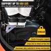 Nilight Car Door Step Universal Aluminum Latch Step for Car Roof Access Portable Folding Car Door Latch Hook Step Multi-Adjustable Both Feet Stand Pedal Max Load 500 Lbs for Truck SUV Vehicles, Green(Gray)