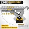 Nilight Car Door Step Universal Aluminum Latch Step for Car Roof Access Portable Folding Car Door Latch Hook Step Multi-Adjustable Both Feet Stand Pedal Max Load 500 Lbs for Truck SUV Vehicles, Green(Gray)