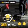 Nilight Hitch Step with Whip Mount Holes 2″ Receiver Upgraded Textured Black Anti-Slip Step Bar Rear Bumper Guard Protector Includes Hitch Lock & U-Bolts Universal Fit for Trucks SUV Car Van(Tow Hitch Step w/ Anti Rattle Stabilizer)