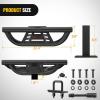 Nilight Hitch Step with Whip Mount Holes 2″ Receiver Upgraded Textured Black Anti-Slip Step Bar Rear Bumper Guard Protector Includes Hitch Lock & U-Bolts Universal Fit for Trucks SUV Car Van(Hitch Step Drop)