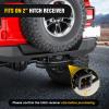 Nilight Hitch Step with Whip Mount Holes 2″ Receiver Upgraded Textured Black Anti-Slip Step Bar Rear Bumper Guard Protector Includes Hitch Lock & U-Bolts Universal Fit for Trucks SUV Car Van(Tow Hitch Step w/ 5/8 “ Pin Clip)