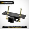 Nilight Hitch Step with Whip Mount Holes 2″ Receiver Upgraded Textured Black Anti-Slip Step Bar Rear Bumper Guard Protector Includes Hitch Lock & U-Bolts Universal Fit for Trucks SUV Car Van(Step Bumper Hitch)