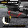 Nilight Hitch Step with Whip Mount Holes 2″ Receiver Upgraded Textured Black Anti-Slip Step Bar Rear Bumper Guard Protector Includes Hitch Lock & U-Bolts Universal Fit for Trucks SUV Car Van(Hitch Extender with Step)