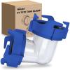 Nilight 90 Degree RV Tote Tank Adapter, Clear RV Sewer Hose Elbow Fitting with 4 Swivel Bayonet Prongs Leak-Proof Double Odor-Tight Sealing Ring for RV Camping Portable Waste Tank Sewer Hoses, Blue(RV Tote Tank Adapter  Blue)