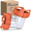 Nilight 90 Degree RV Tote Tank Adapter, Clear RV Sewer Hose Elbow Fitting with 4 Swivel Bayonet Prongs Leak-Proof Double Odor-Tight Sealing Ring for RV Camping Portable Waste Tank Sewer Hoses, Blue(RV Tote Tank Adapter  Orange)