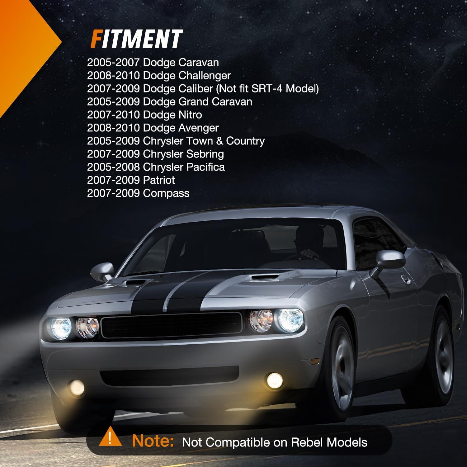 image:imageNilight Bumper Fog Light Compatible with 2005 2006 2007 2008 2009 2010 Dodge Dakota Durango Jeep Commander Grand Cherokee Raider Chrysler Aspen 300 SRT80509 DodgeChrysler0710 Patriot