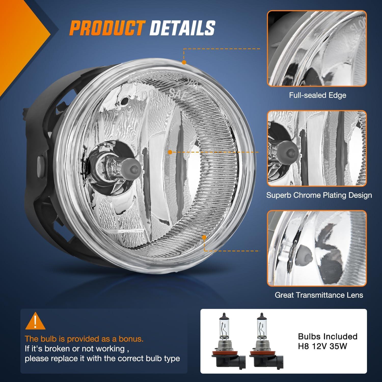 image:imageNilight Bumper Fog Light Compatible with 2005 2006 2007 2008 2009 2010 Dodge Dakota Durango Jeep Commander Grand Cherokee Raider Chrysler Aspen 300 SRT80509 DodgeChrysler0710 Patriot