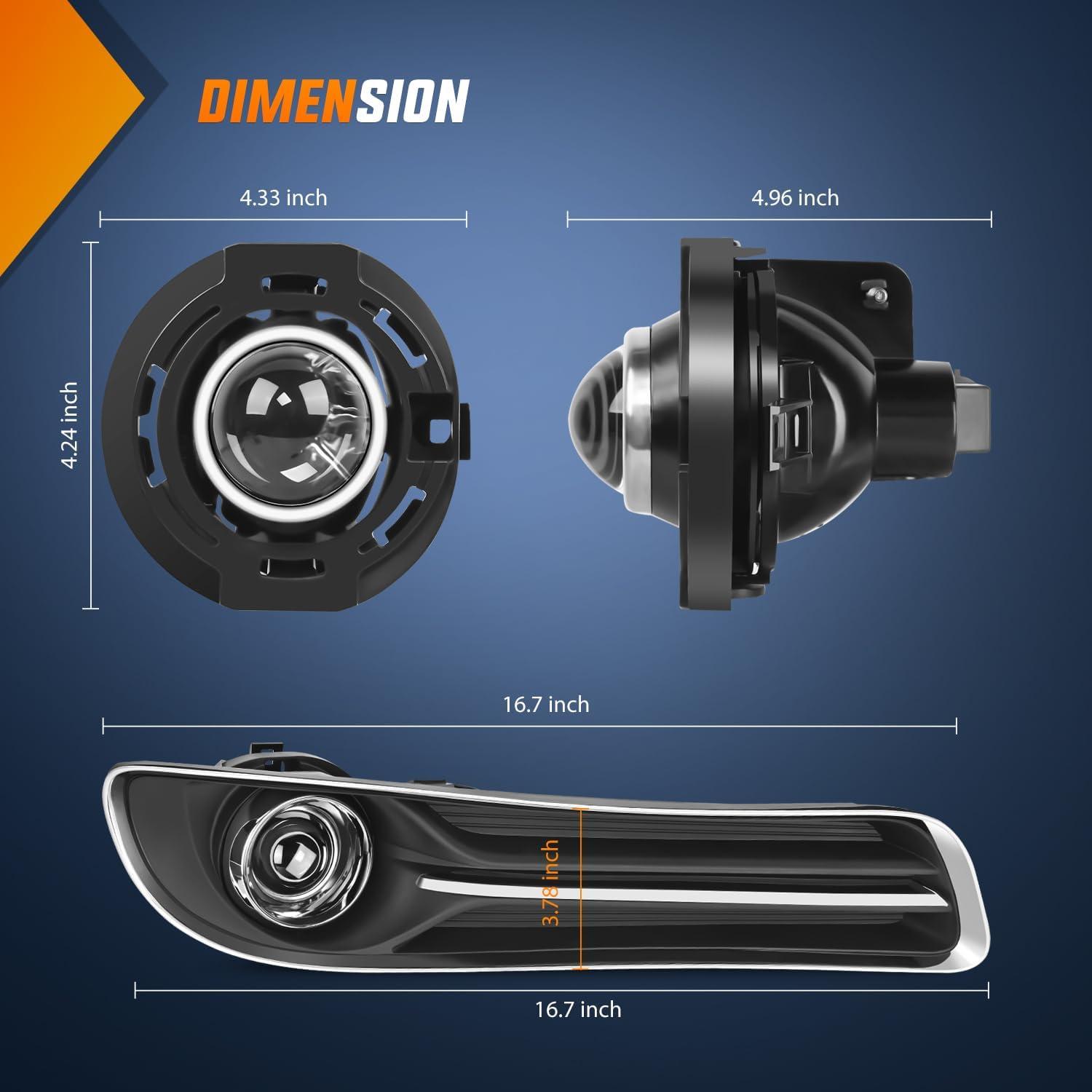 image:imageNilight Bumper Fog Light Compatible with 2005 2006 2007 2008 2009 2010 Dodge Dakota Durango Jeep Commander Grand Cherokee Raider Chrysler Aspen 300 SRT820112014 Chrysler 300