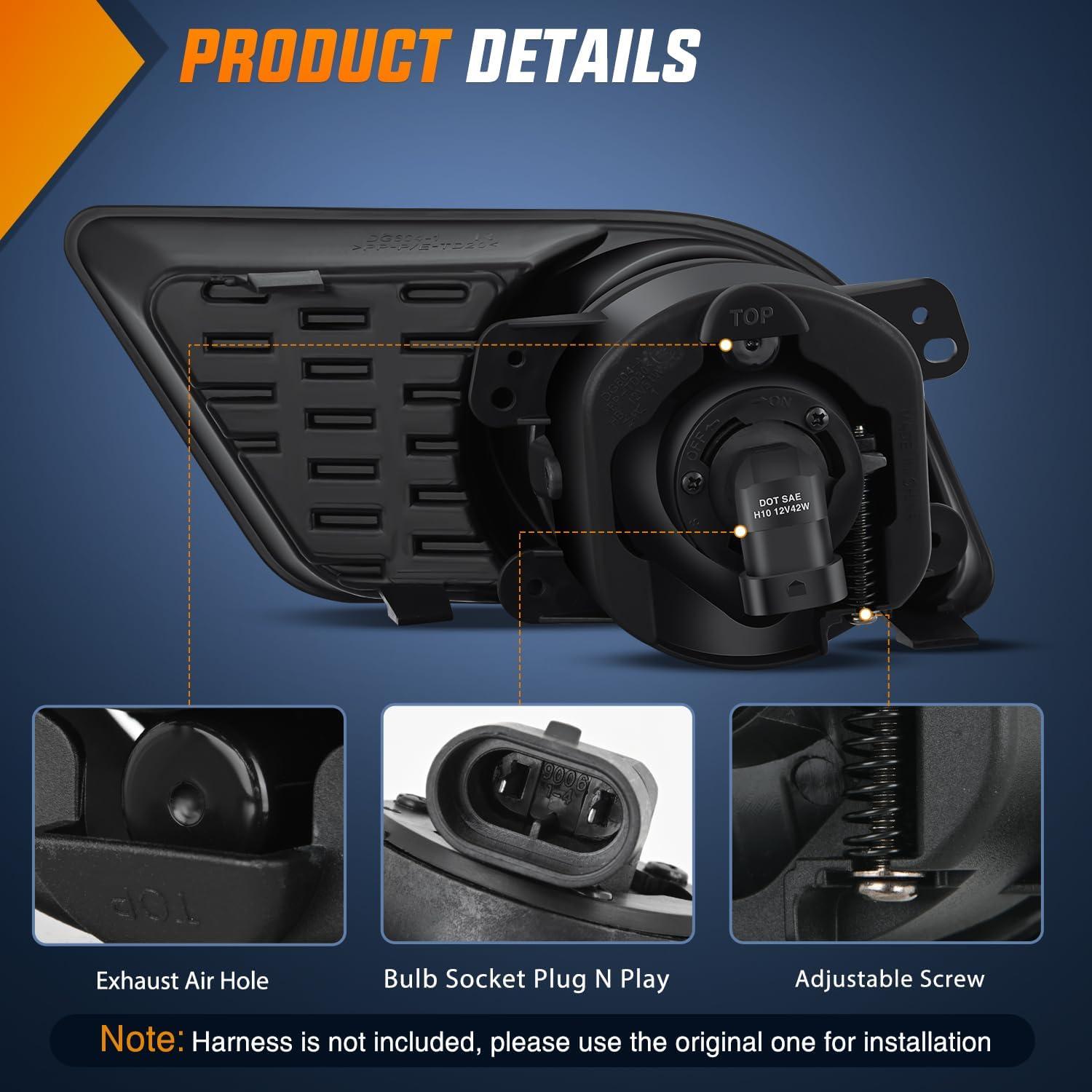 image:imageNilight Bumper Fog Light Compatible with 2005 2006 2007 2008 2009 2010 Dodge Dakota Durango Jeep Commander Grand Cherokee Raider Chrysler Aspen 300 SRT820112014 Dodge Charger