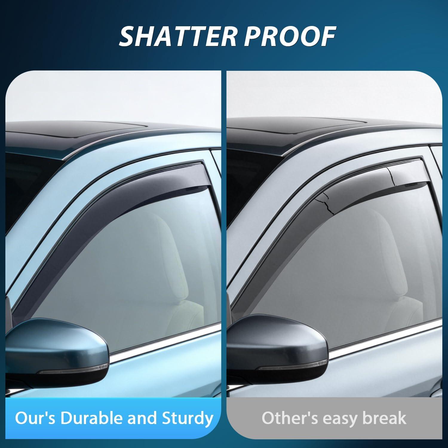 image:imageNilight inChannel Window Visors for Honda Pilot 20162022 Not Fit for TouringEliteBlack Edition Side Window Deflectors Rain Guards for Cars Sleek Low Profile Design Light Smoky Blue 4PCSHyundai Tucson 20162020