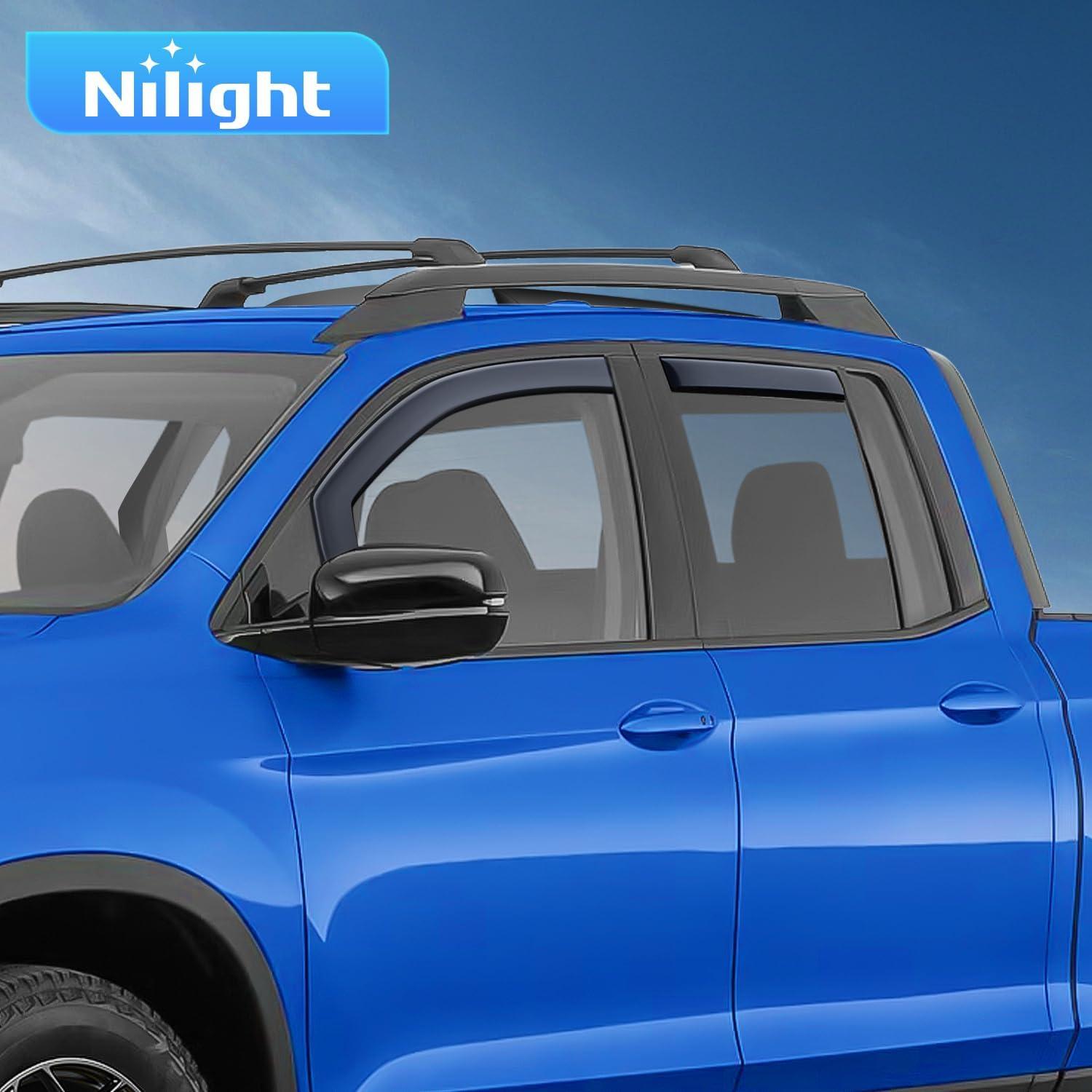 image:imageNilight inChannel Window Visors for Honda Pilot 20162022 Not Fit for TouringEliteBlack Edition Side Window Deflectors Rain Guards for Cars Sleek Low Profile Design Light Smoky Blue 4PCSHonda Ridgeline 20172026