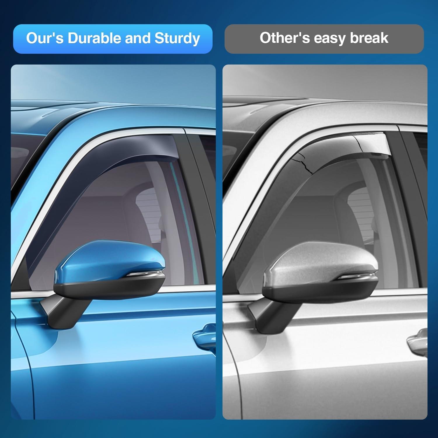 image:imageNilight inChannel Window Visors for Honda Pilot 20162022 Not Fit for TouringEliteBlack Edition Side Window Deflectors Rain Guards for Cars Sleek Low Profile Design Light Smoky Blue 4PCSHonda Civic Sedan 20162021