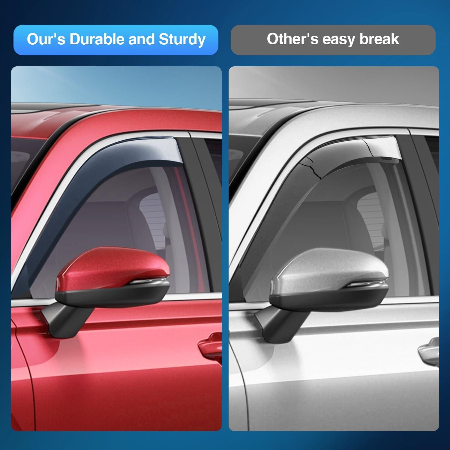 image:imageNilight inChannel Window Visors for Honda Pilot 20162022 Not Fit for TouringEliteBlack Edition Side Window Deflectors Rain Guards for Cars Sleek Low Profile Design Light Smoky Blue 4PCSHonda Accord 20182022