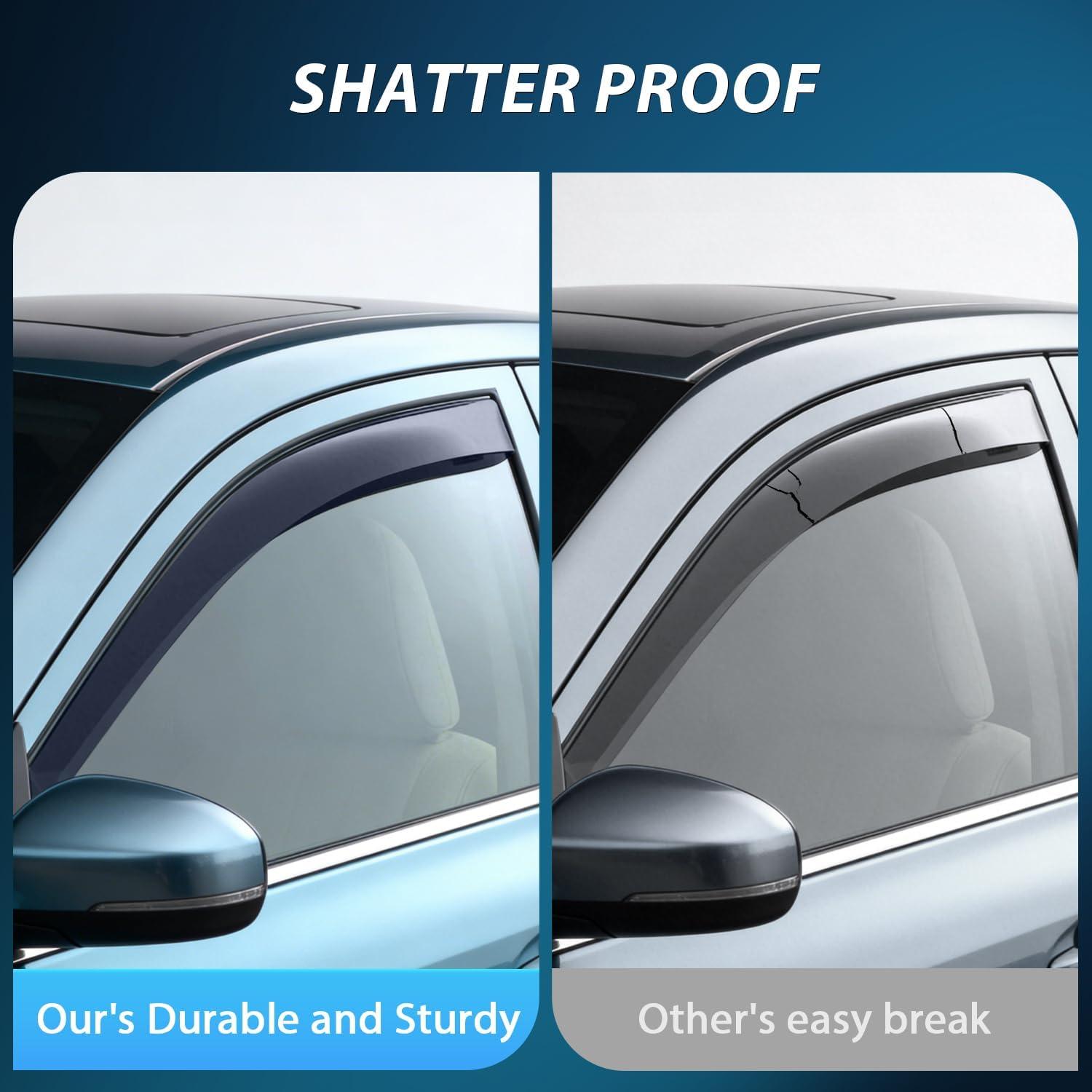 image:imageNilight inChannel Window Visors for Honda Pilot 20162022 Not Fit for TouringEliteBlack Edition Side Window Deflectors Rain Guards for Cars Sleek Low Profile Design Light Smoky Blue 4PCSGMC Acadia 20172023