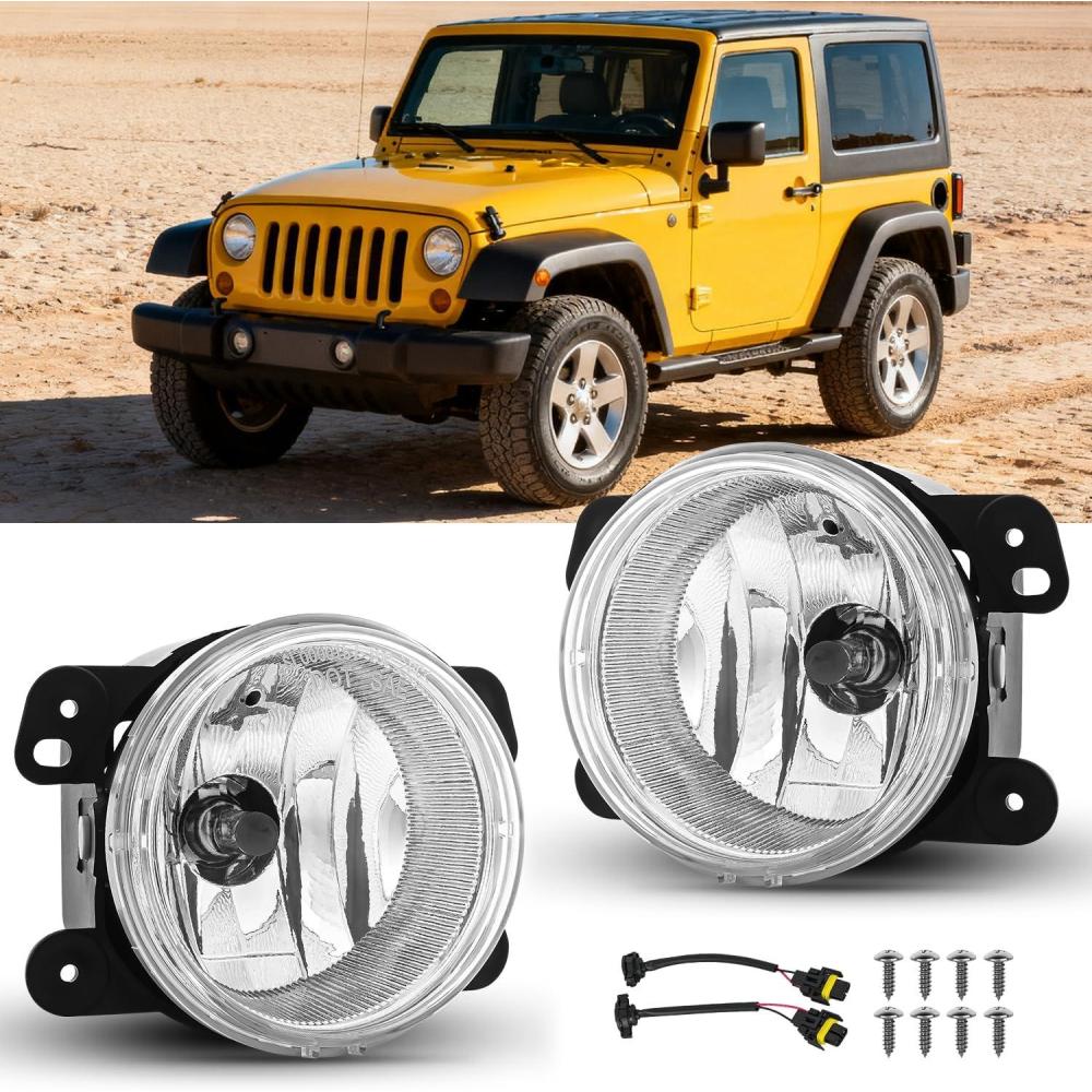 image:imageNilight Bumper Fog Light Compatible with 2005 2006 2007 2008 2009 2010 Dodge Dakota Durango Jeep Commander Grand Cherokee Raider Chrysler Aspen 300 SRT80709 JeepDodge0610 Chrysler Clear