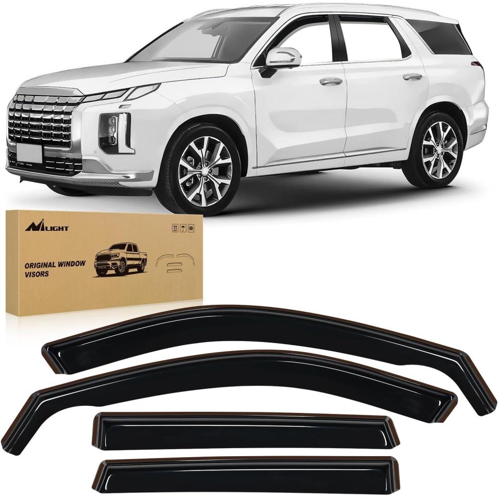 image:imageNilight inChannel Rain Guards for Ford F150 SuperCrew 2015 2016 2017 2018 2019 2020Window Visors Vent Deflectors Smoke Tinted Wind amp Rain Protection Car Wash Safe 4PCSHyundai Palisade 20202025