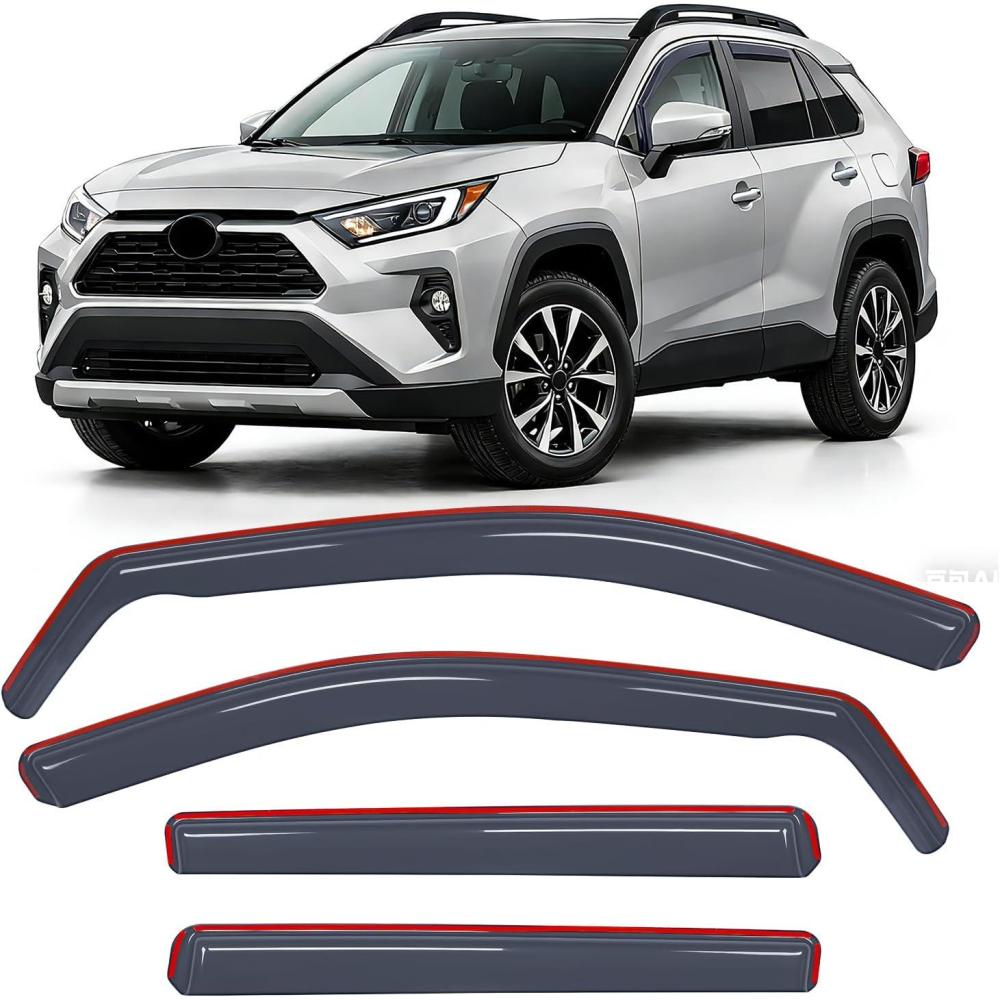 image:imageNilight inChannel Window Visors for Honda Pilot 20162022 Not Fit for TouringEliteBlack Edition Side Window Deflectors Rain Guards for Cars Sleek Low Profile Design Light Smoky Blue 4PCSToyota RAV4 20192025