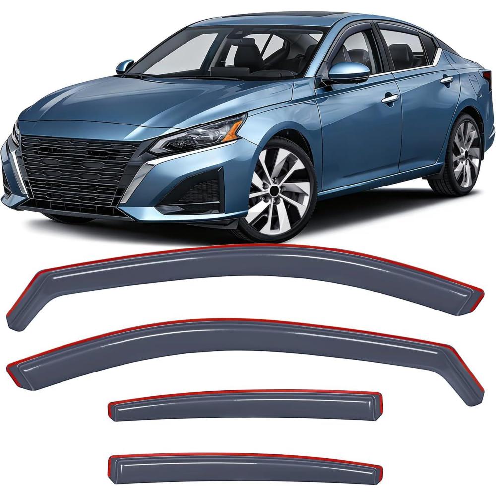 image:imageNilight inChannel Window Visors for Honda Pilot 20162022 Not Fit for TouringEliteBlack Edition Side Window Deflectors Rain Guards for Cars Sleek Low Profile Design Light Smoky Blue 4PCSNissan Altima 20192026