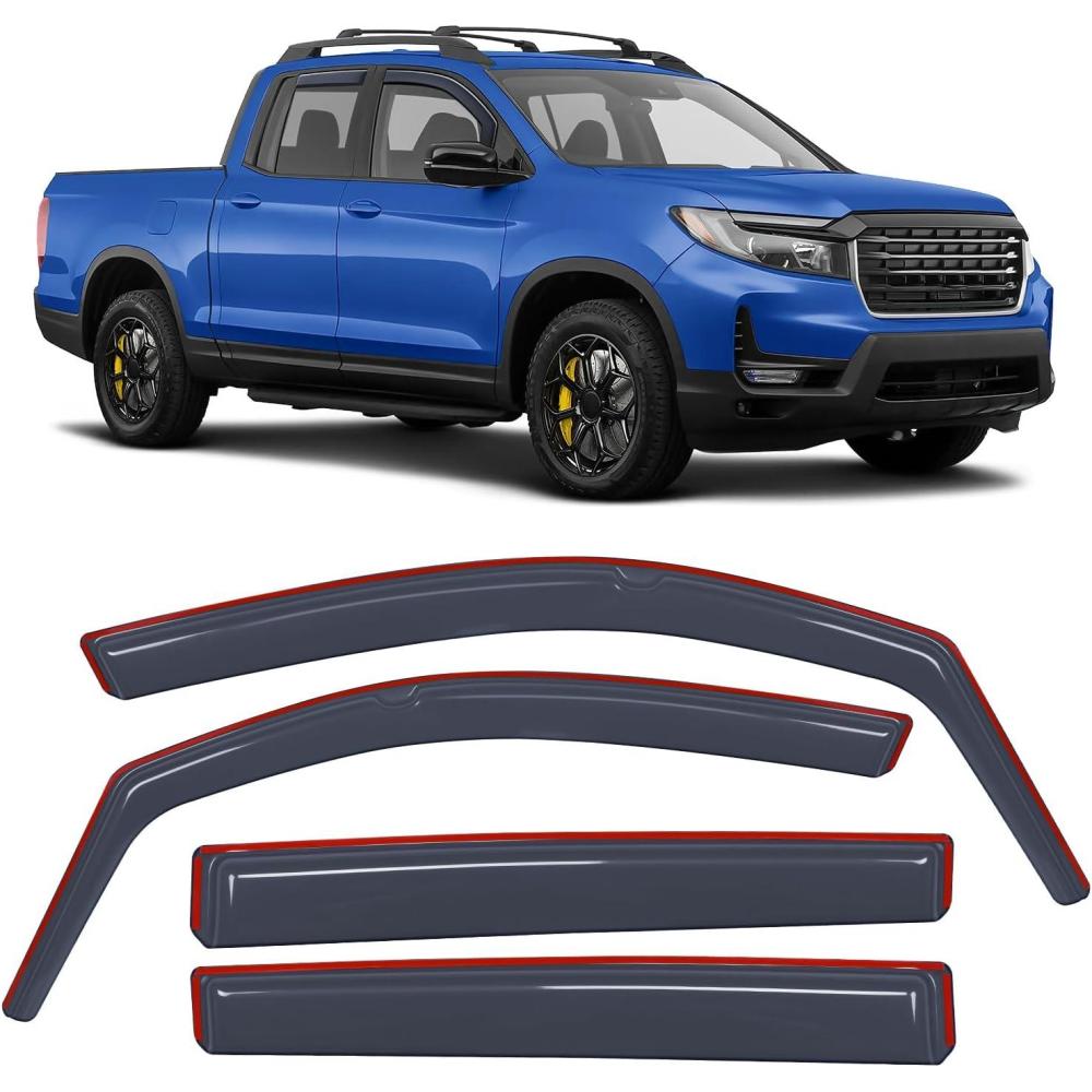 image:imageNilight inChannel Window Visors for Honda Pilot 20162022 Not Fit for TouringEliteBlack Edition Side Window Deflectors Rain Guards for Cars Sleek Low Profile Design Light Smoky Blue 4PCSHonda Ridgeline 20172026