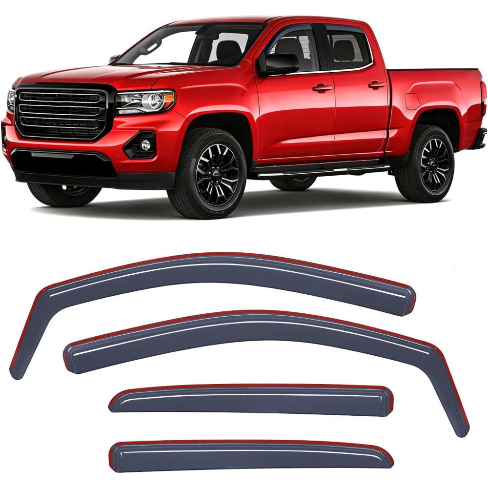 image:imageNilight inChannel Window Visors for Honda Pilot 20162022 Not Fit for TouringEliteBlack Edition Side Window Deflectors Rain Guards for Cars Sleek Low Profile Design Light Smoky Blue 4PCSChevy Colorado 20152022 Crew Cab