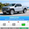 Nilight in-Channel Rain Guards for Ford F150 SuperCrew 2015 2016 2017 2018 2019 2020,Window Visors Vent Deflectors, Smoke Tinted, Wind & Rain Protection, Car Wash Safe – 4PCS(Ford F150 2015-2020 Crew Cab)