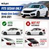 Nilight in-Channel Window Visors for Honda Pilot 2016-2022, Not Fit for Touring/Elite/Black Edition, Side Window Deflectors Rain Guards for Cars, Sleek Low Profile Design, Light Smoky Blue, 4PCS(Honda Civic Sedan 2016-2021)