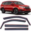 Nilight in-Channel Window Visors for Honda Pilot 2016-2022, Not Fit for Touring/Elite/Black Edition, Side Window Deflectors Rain Guards for Cars, Sleek Low Profile Design, Light Smoky Blue, 4PCS(Honda Pilot 2016-2022)