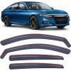 Nilight in-Channel Window Visors for Honda Pilot 2016-2022, Not Fit for Touring/Elite/Black Edition, Side Window Deflectors Rain Guards for Cars, Sleek Low Profile Design, Light Smoky Blue, 4PCS(Honda Accord 2018-2022)