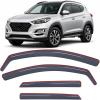Nilight in-Channel Window Visors for Honda Pilot 2016-2022, Not Fit for Touring/Elite/Black Edition, Side Window Deflectors Rain Guards for Cars, Sleek Low Profile Design, Light Smoky Blue, 4PCS(Hyundai Tucson 2016-2020)
