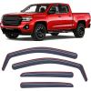 Nilight in-Channel Window Visors for Honda Pilot 2016-2022, Not Fit for Touring/Elite/Black Edition, Side Window Deflectors Rain Guards for Cars, Sleek Low Profile Design, Light Smoky Blue, 4PCS(Chevy Colorado 2015-2022 Crew Cab)