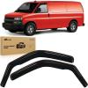 Nilight in-Channel Window Visors for Honda Pilot 2016-2022, Not Fit for Touring/Elite/Black Edition, Side Window Deflectors Rain Guards for Cars, Sleek Low Profile Design, Light Smoky Blue, 4PCS(1996-2014 Chevy Express Van 1500)