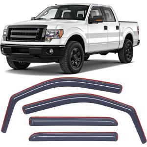 Nilight in-Channel Window Visors for Honda Pilot 2016-2022, Not Fit for Touring/Elite/Black Edition, Side Window Deflectors Rain Guards for Cars, Sleek Low Profile Design, Light Smoky Blue, 4PCS(Ford F150 2009-2014 Crew Cab)
