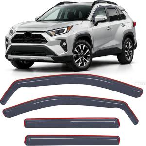 Nilight in-Channel Window Visors for Honda Pilot 2016-2022, Not Fit for Touring/Elite/Black Edition, Side Window Deflectors Rain Guards for Cars, Sleek Low Profile Design, Light Smoky Blue, 4PCS(Toyota RAV4 2019-2025)