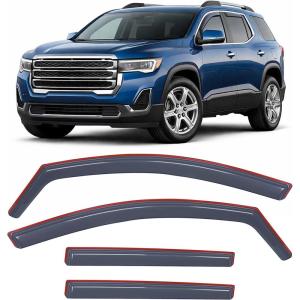 Nilight in-Channel Window Visors for Honda Pilot 2016-2022, Not Fit for Touring/Elite/Black Edition, Side Window Deflectors Rain Guards for Cars, Sleek Low Profile Design, Light Smoky Blue, 4PCS(GMC Acadia 2017-2023)
