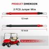 Nilight 2 PCS 4 AWG Golf Cart Battery Cable Wiring Kit 12 Inch Heavy Duty Pure Copper AC/DC Wire Kits with Tinned Copper Lugs for 36V/48V EZGO TXT 1994-up
