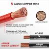 Nilight 2 PCS 4 AWG Golf Cart Battery Cable Wiring Kit 18 Inch Heavy Duty Pure Copper AC/DC Wire Kits with Tinned Copper Lugs for 36V/48V EZGO TXT 1994-up