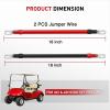 Nilight 2 PCS 4 AWG Golf Cart Battery Cable Wiring Kit 18 Inch Heavy Duty Pure Copper AC/DC Wire Kits with Tinned Copper Lugs for 36V/48V EZGO TXT 1994-up