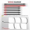 Nilight 7 PCS 4 AWG Golf Cart Battery Cable Wiring Kit Heavy Duty Pure Copper AC/DC Wire Kits with Tinned Copper Lugs for 36V/48V Club Car DS 1994-up