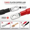 Nilight 7 PCS 4 AWG Golf Cart Battery Cable Wiring Kit Heavy Duty Pure Copper AC/DC Wire Kits with Tinned Copper Lugs for 36V/48V EZGO TXT 1994-up