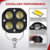 Nilight 7/8″ Handlebar Motorcycle LED Driving Light Pod 2PCS 3 Inch 40W White Amber Dual Color Spot Beam Fog Auxiliary Offroad Lighting with 16AWG Wiring Harness for 12V Motorbike Dirt Bike e-Bike