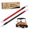 Nilight 2 PCS 4 AWG Golf Cart Battery Cable Wiring Kit 12 Inch Heavy Duty Pure Copper AC/DC Wire Kits with Tinned Copper Lugs for 36V/48V EZGO TXT 1994-up