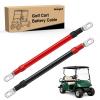 Nilight 2 PCS 4 AWG Golf Cart Battery Cable Wiring Kit 9 Inch Heavy Duty Pure Copper AC/DC Wire Kits with Tinned Copper Lugs for 36V/48V EZGO TXT 1994-up