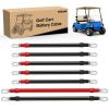 Nilight 7 PCS 4 AWG Golf Cart Battery Cable Wiring Kit Heavy Duty Pure Copper AC/DC Wire Kits with Tinned Copper Lugs for 36V/48V Club Car DS 1994-up