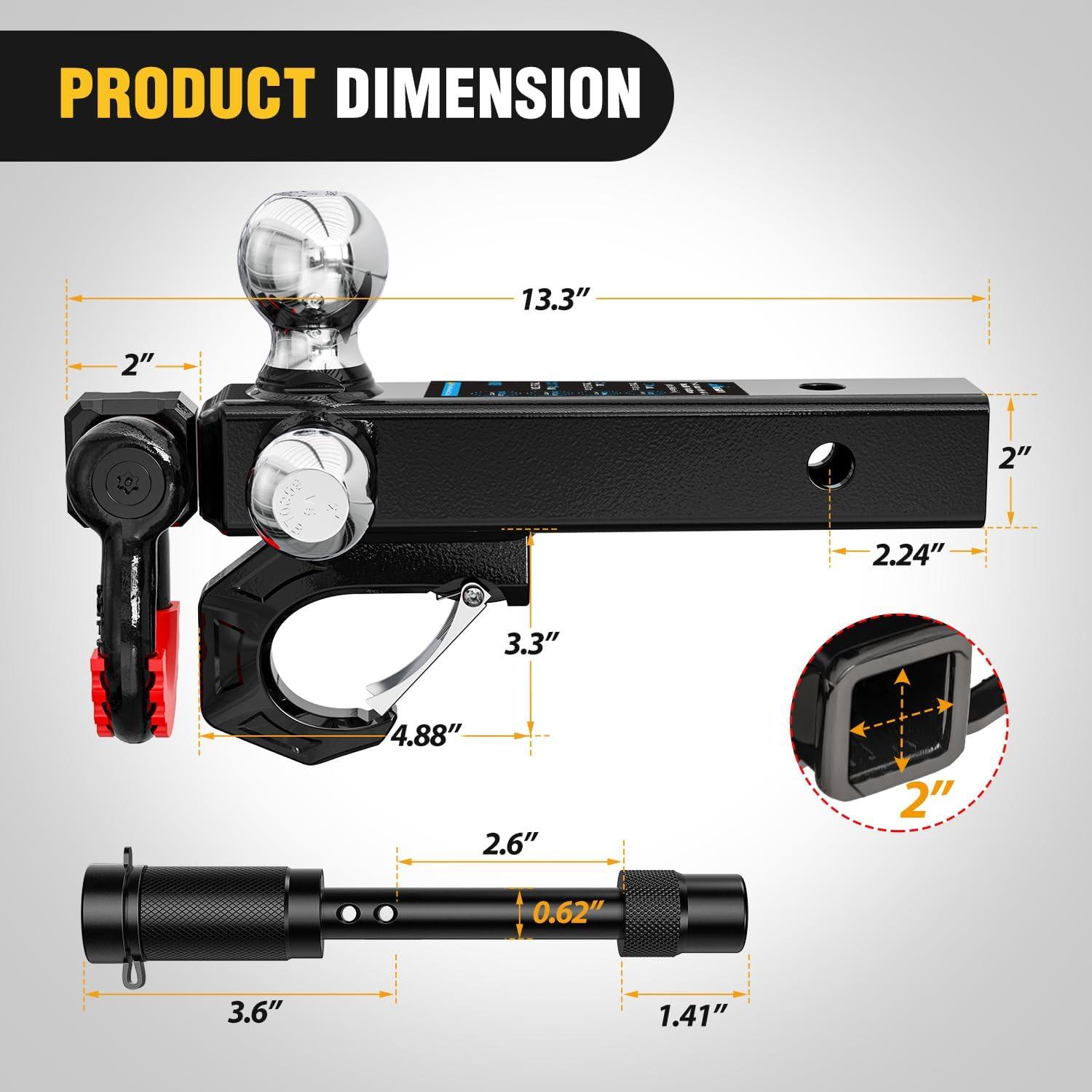 image:imageNilight Heavy Duty Trailer Shackle Kit for Double Eye Springs Fits 35K52K Axles DualStage AntiRust Coated Complete Installation Hardware Included Durable Suspension Repair Parts BlackTriBall Mount DRing Shackle